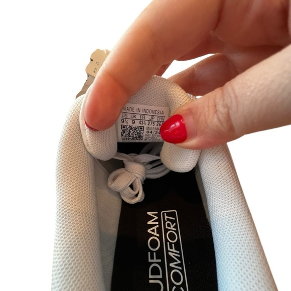 NWOB Adidas Men’s Advantage 2.0 Tennis Shoes in White/Black Ink in size 9.5 - Picture 7 of 8